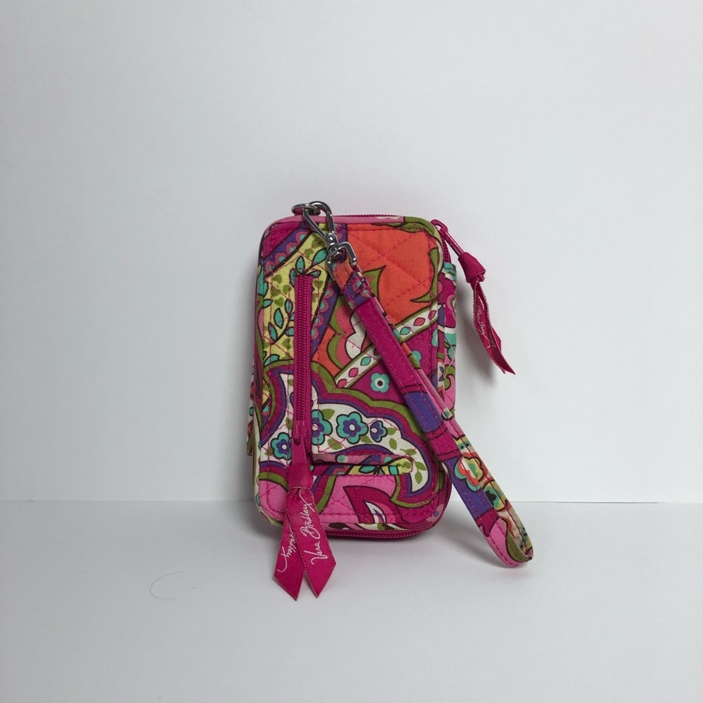 VERA BRADLY PINK SWIRLS WRISTLET WALLET